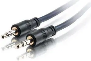 C2G 40518 50 ft. Plenum-Rated 3.5mm Stereo Audio Cable with Low Profile Connectors Male to Male