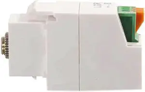 C2G 37036 3.5mm 3-Conductor Keystone Adapter, White