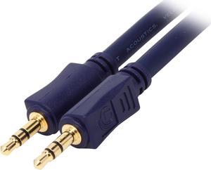 C2G 40604 Velocity 3.5mm M/M Stereo Audio Cable, Aux Cable, Blue (25 Feet, 7.62 Meters)