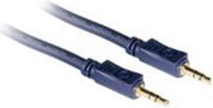 C2G 40601 Velocity 3.5mm M/M Stereo Audio Cable, Aux Cable, Blue (3 Feet, 0.91 Meters)