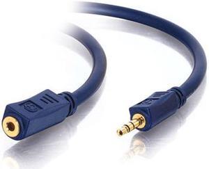 C2G 40608 Velocity 3.5mm M/F Stereo Audio Extension Cable, Blue (6 Feet, 1.82 Meters)
