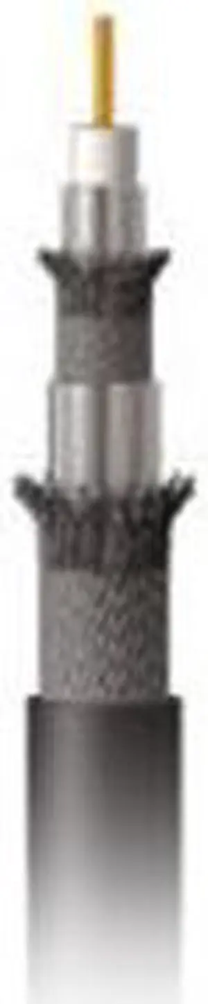 C2G 43065 RG6/U Quad Shield Coaxial Cable, In-Wall CMG-Rated, Black Jacket (1000 Feet, 304.8 Meters)