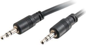 C2G 40109 50 ft. CMG-Rated 3.5mm Stereo Audio Cable With Low Profile Connectors Male to Male