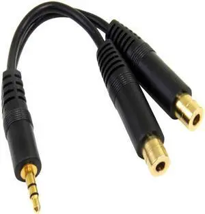 StarTech.com MUY1MFF 6" Stereo Splitter Cable - 3.5mm Male to 2 x 3.5mm Female