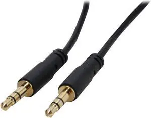 StarTech.com MU15MMS Slim 3.5mm Stereo Audio Cable Male to Male