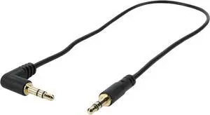 StarTech.com MU1MMSRA Slim 3.5mm to Right Angle Stereo Audio Cable Male to Male