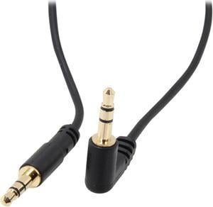 StarTech.com MU3MMSRA Slim 3.5mm to Right Angle Stereo Audio Cable Male to Male