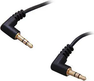 StarTech.com MU6MMS2RA Slim 3.5mm Right Angle Stereo Audio Cable Male to Male