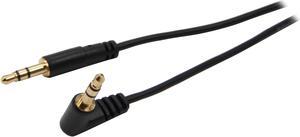 StarTech.com MU6MMSRA Slim 3.5mm to Right Angle Stereo Audio Cable Male to Male