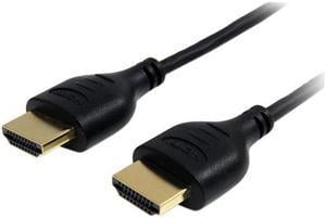 StarTech.com HDMIMM6HSS 6 ft. Black Slim High Speed HDMI Cable with Ethernet Male to Male