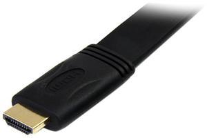 StarTech.com HDMIMM6FL 6 ft. Black Flat High Speed HDMI Cable with Ethernet Male to Male