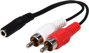 StarTech.com Model MUFMRCA 6" Stereo Audio Cable - 3.5mm Female to 2x RCA Male Female to Male