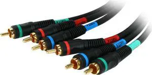 BYTECC P3V-12 12 ft. Component RGB video Cable - GOLD Plated, Black Jacket BYTECC P3V-12 12 ft. Component RGB video Cable - GOLD Plated, Black Jacket