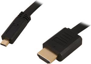 SYBA SY-CAB31030 4 ft. Black HDMI Male Type A Micro HDMI Male Type D HDMI® to Micro-HDMI® Retractable Cable, Male (Type A) to Male (Type D)