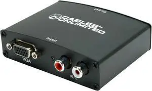 Cables Unlimited - Pro A/V Series VGA & Stereo Audio to HDMI (VGA + R/L Audio) Cables Unlimited - Pro A/V Series VGA & Stereo Audio to HDMI (VGA + R/L Audio)