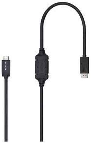 BELKIN PURE AV F2CD001B06-E 6 feet Black DisplayPort-Male to HDMI-Male Cable Male to Male