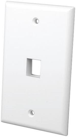 Vanco 820101 1 Port White Multi-Media Keystone Wall Plates