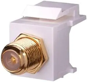 Vanco 820628 F81 Keystone Insert 3GHz Nickel White
