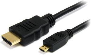 StarTech.com 3 ft High Speed HDMI Cable with Ethernet - HDMI to HDMI Micro - M/M