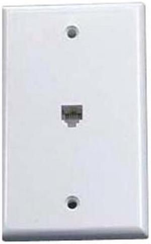 Steren 300-204WH Standard 4C Telephone Wall Plate - White