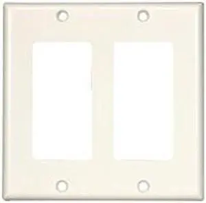 Steren 310-802WH 2 Socket Decorator-Style Faceplate