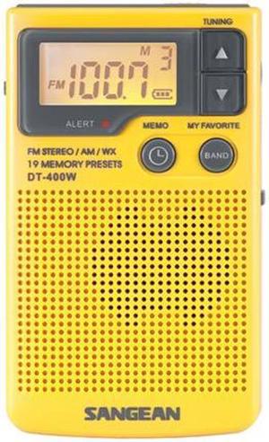 Sangean Digital AM/FM/Weather Alert Pocket Radio DT-400W