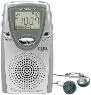 Sangean FM-Stereo/AM PLL Synthesized Pocket Radio DT-210
