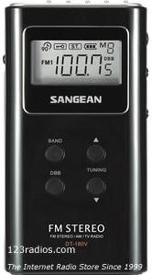 Sangean Pocket Digital Radio Tuner(Black) DT180BLK
