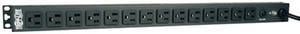 Tripp Lite Basic PDU, 15A, 14 Outlets (5-15R), 120V, 5-15P, 15 ft. Cord, 0U Vertical Rack-Mount Power (PDU1415)