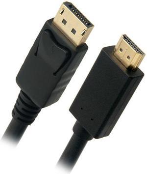 Omni Gear DP-3-HDMI 3 ft. Black DisplayPort to HDMI Cable Male to Male