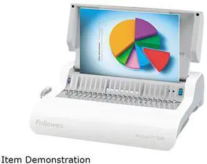 5216701 Fellowes Pulsar Comb Binding System, 300 Sheets, 17w x 15-3/8d x 5-1/8h, White