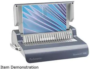 5216901 Fellowes Quasar Comb Binding System, 500 Sheets, 16-7/8w x 15-3/8d x 5-1/8h, Gray