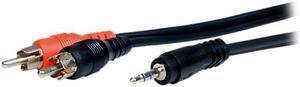 Comprehensive MPS-2PP-10ST 10 ft. 3.5mm Stereo to 2 RCA Cable Male to Male