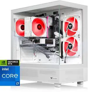 Thermaltake LCGS Vista i46S Gaming Desktop (Intel Core i7-14700F, ToughRam 16GB DDR5 5600MT/s RGB Memory, NVIDIA GeForce RTX 4060, 2TB NVMe M.2, Wifi, Windows 11) V27S-B76K-460-LCS