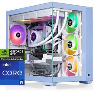 Thermaltake LCGS View i1470TH-380 Gaming Desktop (Intel Core i9-14900KF, ToughRam 32GB DDR5 6400MT/s RGB Memory, NVIDIA GeForce RTX 5070 Ti, 2TB NVMe M.2, Wifi, Windows 11) V38H-Z790-57T-LCS