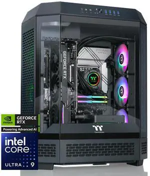 Thermaltake Reactor u2870T Gaming Desktop (Intel Core Ultra 9 285K, ToughRam 32GB DDR5 6400MT/s RGB Memory, NVIDIA GeForce RTX 5070 Ti, 2TB NVMe M.2, Wifi, Windows 11) T6BK-Z890-57T-LCS