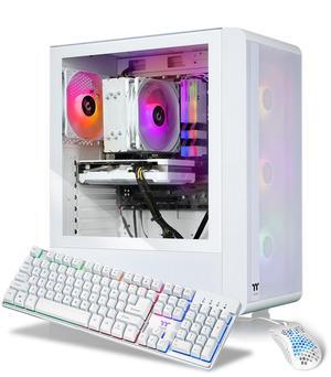 Thermaltake LCGS Quartz R66 Gaming Desktop (AMD Ryzen 5 5600, ToughRam DDR4 3600Mhz 16GB RGB Memory, AMD Radeon RX 6600, 1TB NVMe M.2, Wifi, Windows 11) S2QT-B550-R66-LCS
