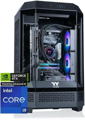 Thermaltake LCGS Reactor i1470 Gaming Desktop (Intel Core i9-14900KF, 32GB 6000MT/s DDR5 RGB Memory, NVIDIA GeForce RTX 5070, 1TB NVMe M.2, WiFi, Windows 11) T3BK-B760-570-LCS