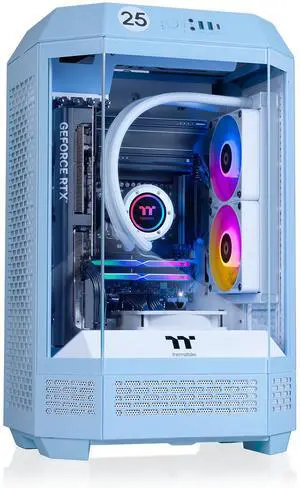 Thermaltake LCGS Reactor 7870H Gaming Desktop (AMD Ryzen 7 7800X3D, 32GB 6000MT/s DDR5 RGB Memory, NVIDIA GeForce RTX 5070, 2TB NVMe M.2, WiFi, Windows 11) T3HB-B850-570-LCS