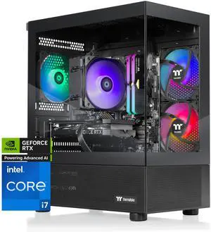 Thermaltake LCGS View i1470-170 Gaming Desktop (Intel Core i7-14700F, ToughRam 32GB DDR5 6000MT/s RGB Memory, NVIDIA GeForce RTX 5070, 1TB NVMe M.2, Wifi, Windows 11) V17B-B760-570-LCS