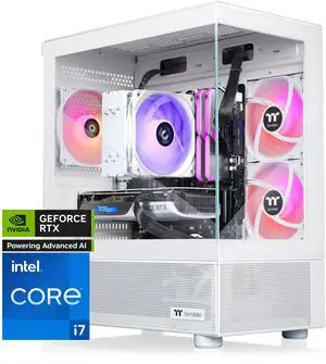 Thermaltake LCGS View i1470S-170 Gaming Desktop (Intel Core i7-14700F, ToughRam 32GB DDR5 6000MT/s RGB Memory, NVIDIA GeForce RTX 5070, 1TB NVMe M.2, Wifi, Windows 11) V17S-B760-570-LCS