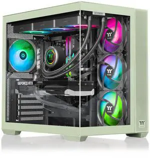 Thermaltake LCGS View 9870M-380 Gaming Desktop (AMD Ryzen 7 9800X3D, ToughRam 32GB DDR5 6000MT/s RGB Memory, NVIDIA GeForce RTX 5070, 2TB NVMe M.2, Wifi, Windows 11) V38M-B850-570-LCS