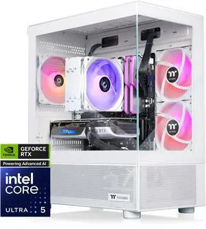Thermaltake LCGS View u2460TS-170 Gaming Desktop (Intel Core Ultra 5 245KF, ToughRam 32GB DDR5 6000MT/s RGB Memory, NVIDIA GeForce RTX 5060 Ti, 1TB NVMe M.2, WiFi, Windows 11) V17S-B860-56T-LCS