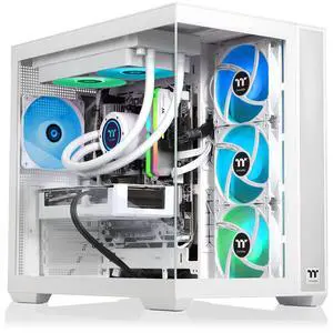 Thermaltake LCGS View 7897XS-380 Gaming Desktop (AMD Ryzen 7 7800X3D, ToughRam 32GB DDR5 6000MT/s RGB Memory, AMD Radeon RX 9070 XT, 1TB NVMe M.2, WiFi, Windows 11) V38S-B650-97X-LCS