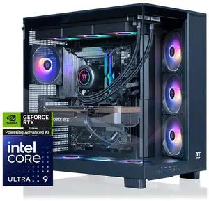 Thermaltake LCGS View u2890-380XL Gaming Desktop (Intel Core Ultra 9 285K, ToughRam 32GB DDR5 6400MT/s RGB Memory, NVIDIA GeForce RTX 5090, 2TB NVMe M.2, Wifi, Windows 11) VXLB-Z890-590-LCS