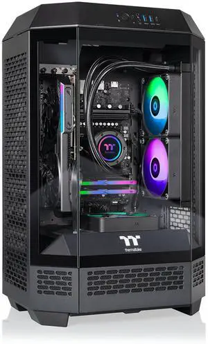 Thermaltake Gaming Desktop PC T3BK-B650-96X-LCS AMD Ryzen 7 8700F 32GB DDR5 1TB NVMe SSD AMD Radeon RX 9060 XT Windows 11 Home