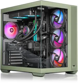 Thermaltake LCGS View 9770M-380 Gaming Desktop (AMD Ryzen 7 9700X, ToughRam 32GB DDR5 6000MT/s RGB Memory, NVIDIA GeForce RTX 5070, 1TB NVMe M.2, Wifi, Windows 11) V38M-B85B-570-LCS