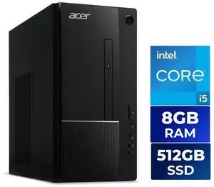 Acer Aspire Desktop Computer Intel Core i5-14400, Intel UHD Graphics 730, 8GB DDR5, 512 GB PCIe SSD, Windows 11 Home 64-bit - TC-1775-UR11 Acer Aspire Desktop Computer Intel Core i5-14400, Intel UHD Graphics 730, 8GB DDR5, 512 GB PCIe SSD, Windows 11 Home 64-bit - TC-1775-UR11