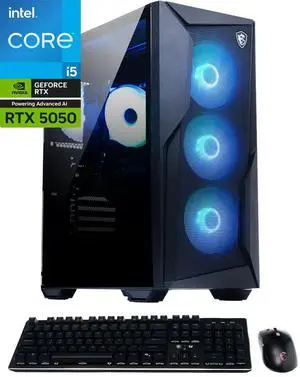 MSI Codex R2 Gaming Desktop PC, Intel Core i5-14400F, GeForce RTX 5050 8GB GDDR7, 16GB DDR5, 1TB NVMe SSD, Wi-Fi 6E, Bluetooth 5.3, Windows 11 Home MSI Codex R2 Gaming Desktop PC, Intel Core i5-14400F, GeForce RTX 5050 8GB GDDR7, 16GB DDR5, 1TB NVMe SSD, Wi-Fi 6E, Bluetooth 5.3, Windows 11 Home