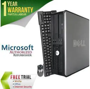 DELL Desktop Computer OptiPlex GX780 Intel Core 2 Duo E8400 8GB DDR3 2TB HDD Intel HD Graphics Windows 10 Pro